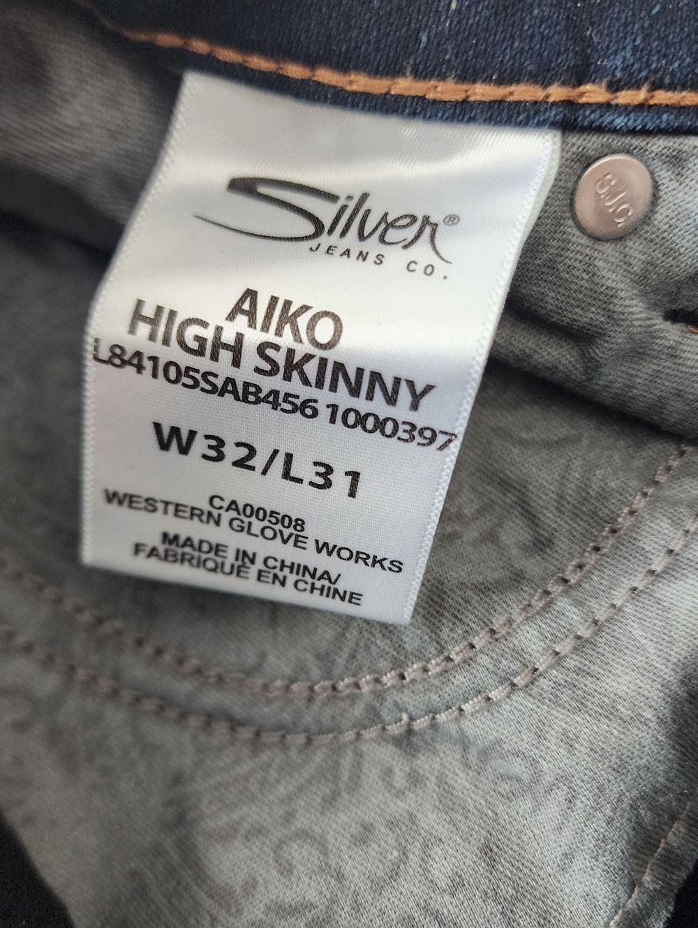 Silver Jeans Aiko High Skinny Jeans Size 32x31 - Picture 5 of 8